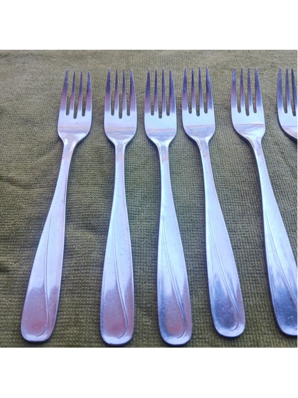 Serena Stainless Steel Salad Fork Set Six MCM Discontinued
